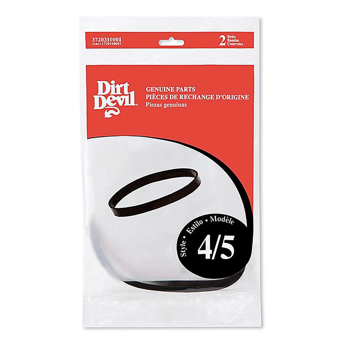 Dirt Devil - 3720310001 - Vacuum Belt for Upright Vacuums 2 Pack 4 & 5