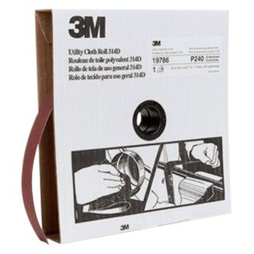3M 19776 Utility Cloth Roll 314D, 1 inch x 20 yard, P400 Grit