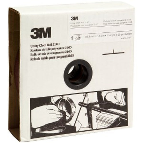 3M 19801 Utility Cloth Roll 314D, 1-1/2 inch x 20 yard, P80 Grit