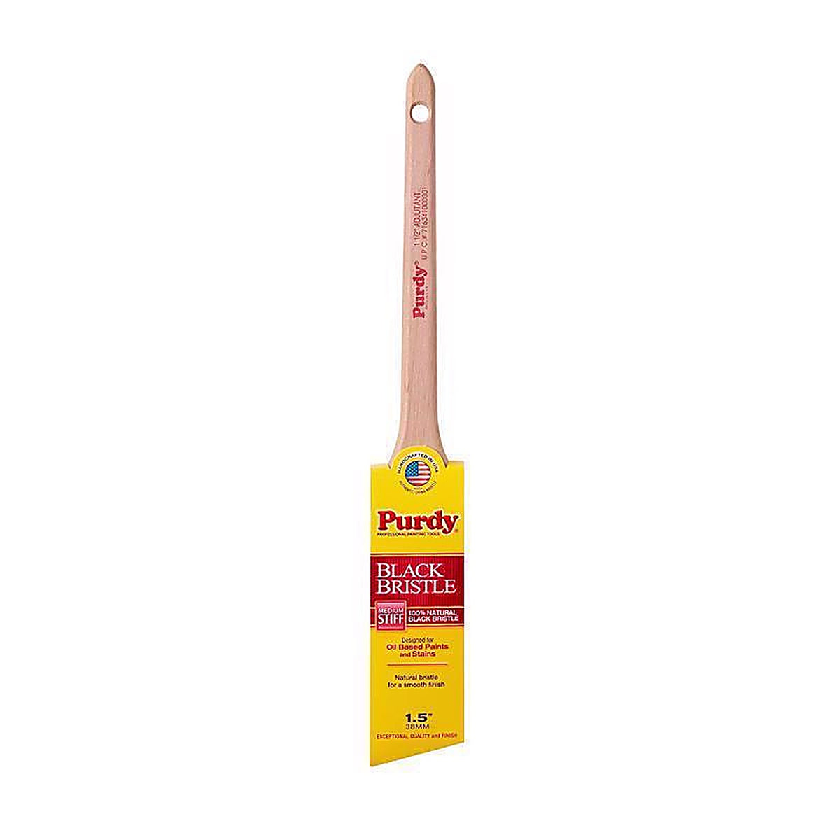 Purdy 144024015 Black Bristle Adjutant 1-1/2 in. Medium Stiff Angle Paint Brush