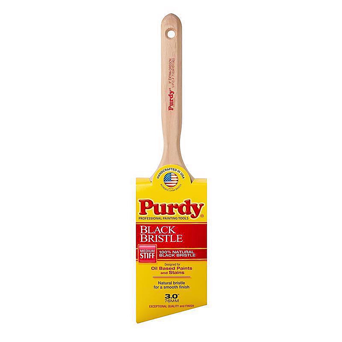 Purdy 144116030 Black Bristle Extra Oregon 3 in. Medium Stiff Angle Paint Brush