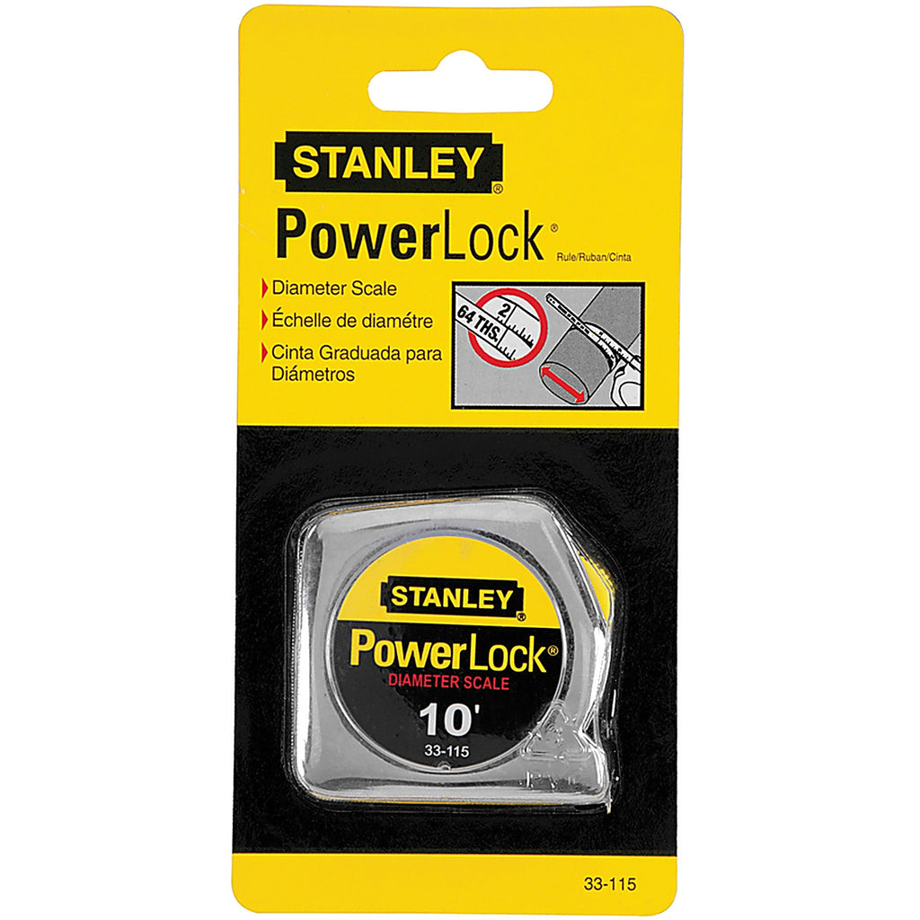 Stanley 33-115 PowerLock 10 ft. L x 0.25 in. W Tape Measure 1/Pack