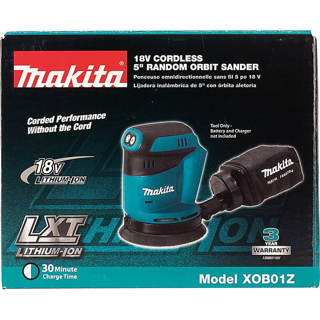 Makita - XOB01Z - 18V Lxt Cordless 5 In. Random Orbit Sander Tool Only
