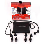 Plugfones - PHFP-B - Dynamics 29 Db Nylon/Silicone/Soft Foam Tri-Flange Hearing Protector Black/Gray 2 Pair