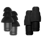 Plugfones - PHFP-B - Dynamics 29 Db Nylon/Silicone/Soft Foam Tri-Flange Hearing Protector Black/Gray 2 Pair