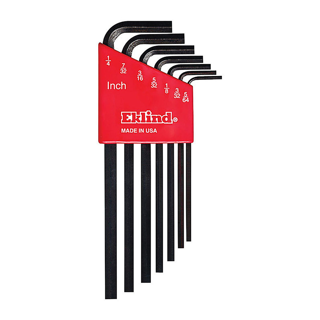 Eklind Tool 10207 Hex-L 5/64in. to 1/4in. SAE L-Handle Hex Key Set 7/pc.