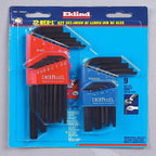 Eklind Tool 10022 Hex-L Metric and SAE Long and Short Arm Hex L-Key Set 22/pc.