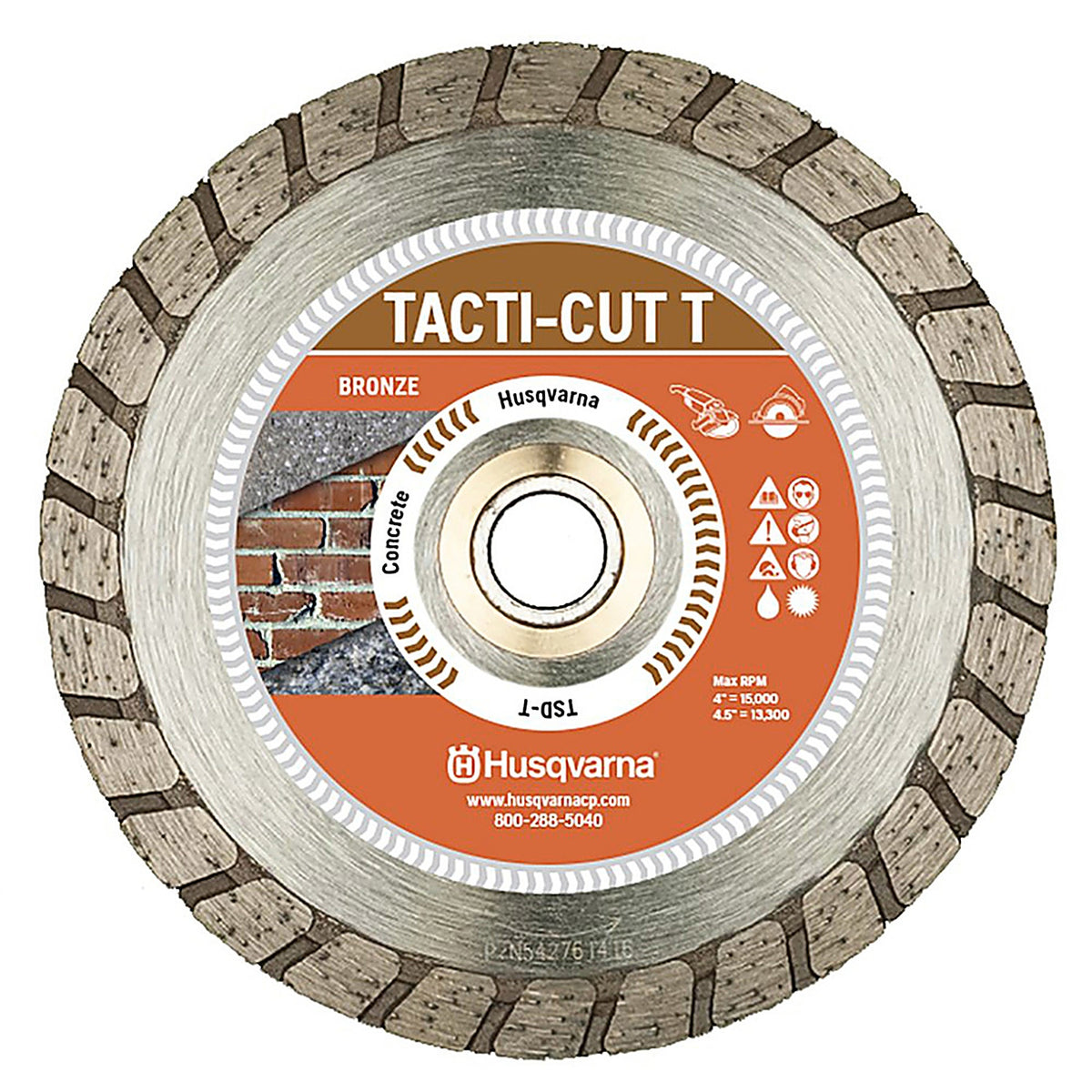 Husqvarna 542761417 Tacti-Cut Dri Disc 4-1/2 in. D X 7/8 in. S Turbo Diamond Saw Blade 1 pk