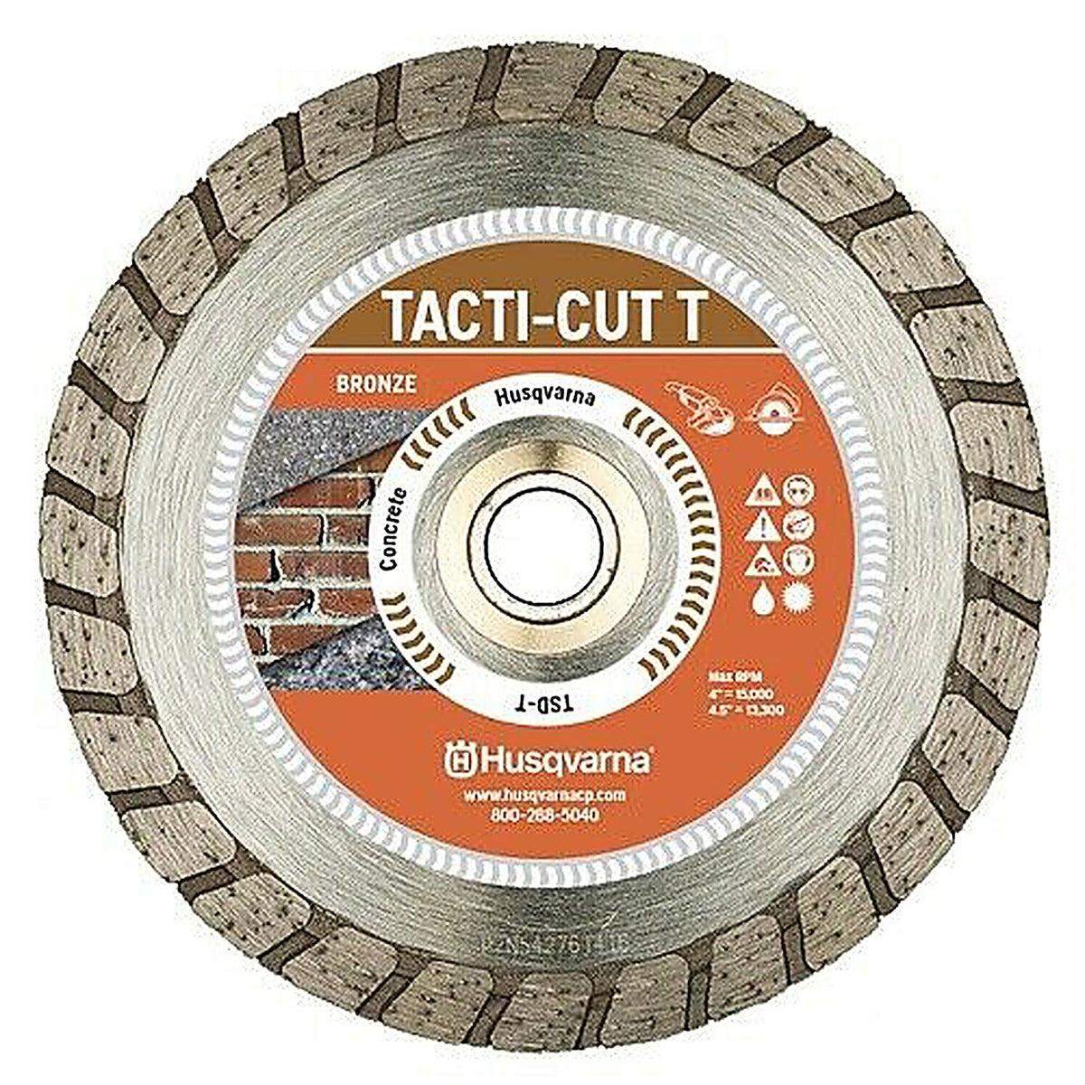 Husqvarna 542761416 Tacti-Cut Dri Disc 4 in. D X 7/8 in. S Turbo Diamond Saw Blade 1 pk