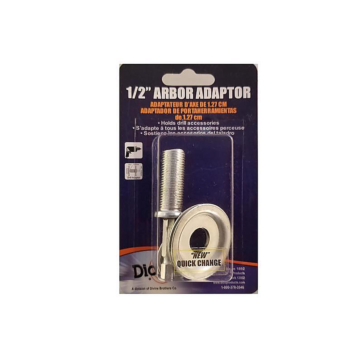 Dico 7600076 3 in. L Arbor Adapter 1/4 in. Hex 1/pc.