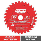 Diablo D053830FMX Steel Demon 5-3/8 in. D X 20 mm TiCo Hi-Density Carbide Circular Saw Blade 30 teeth 1 pk