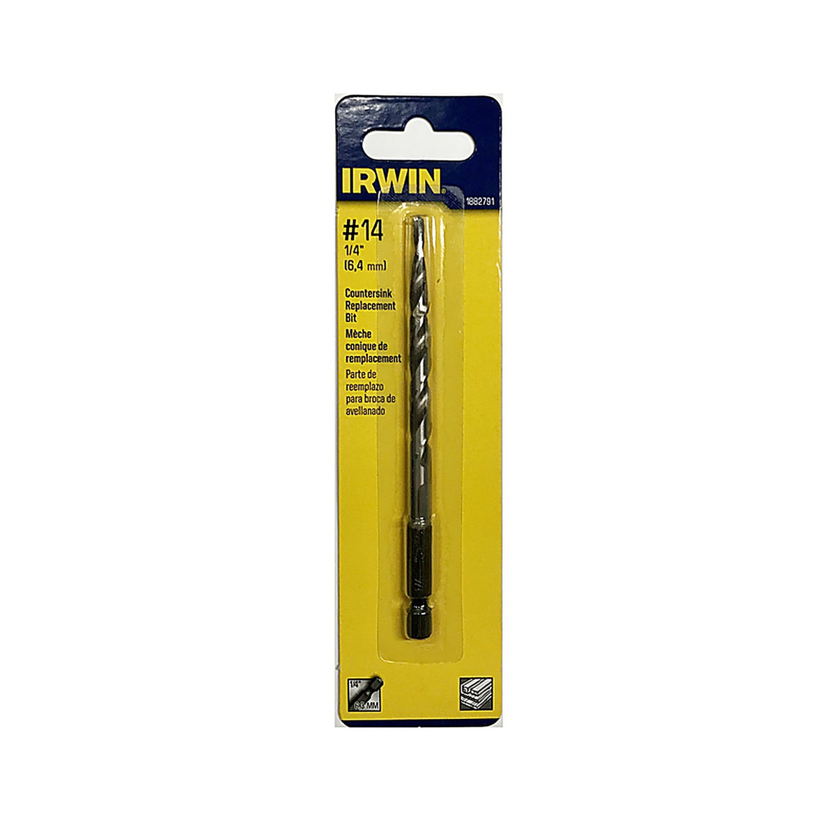Irwin 1882791 #14 1/4 in. Dia. High Speed Steel Countersink Replacement Bit 1/pc.
