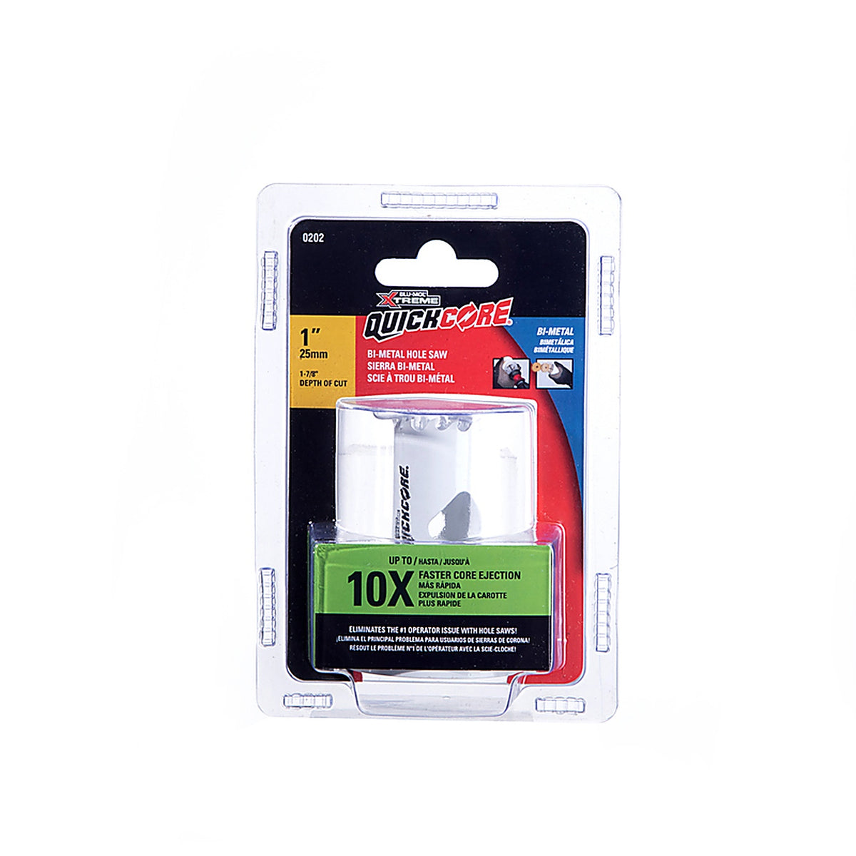 Blu-Mol E0100202 QuickCore 1 in. Bi-Metal Hole Saw 1/pc.