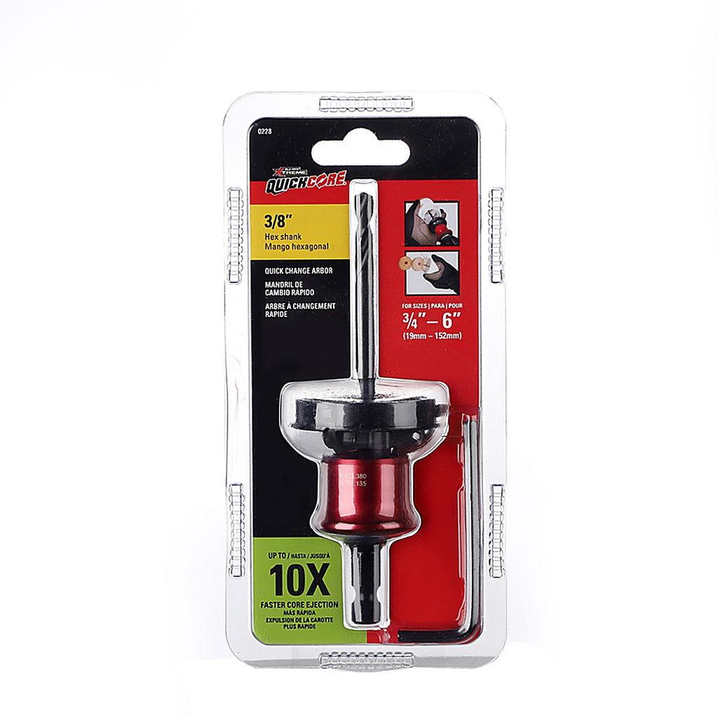 Blu-Mol E0100228 QuickCore 3/8 in. Quick Change Arbor Assembly 1/pc.