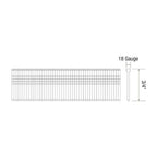 Grip-Rite GRF1834M 3/4 in. 18 Ga. Straight Strip Brad Nails Smooth Shank 1000/Pack