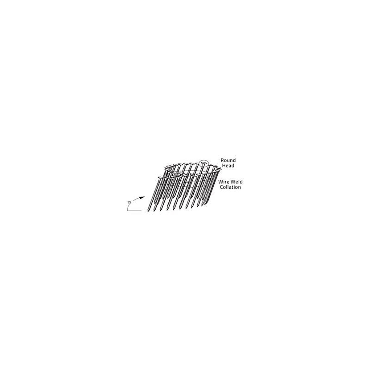Grip-Rite GRC7R90DHG 2-3/16 in. Angled Strip Siding Nails 15 deg. Ring Shank 3000/Pack