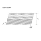 Grip-Rite GR408HG 3 in. 11 Ga. Angled Strip Framing Nails 21 deg. Ring Shank 4000/Pack