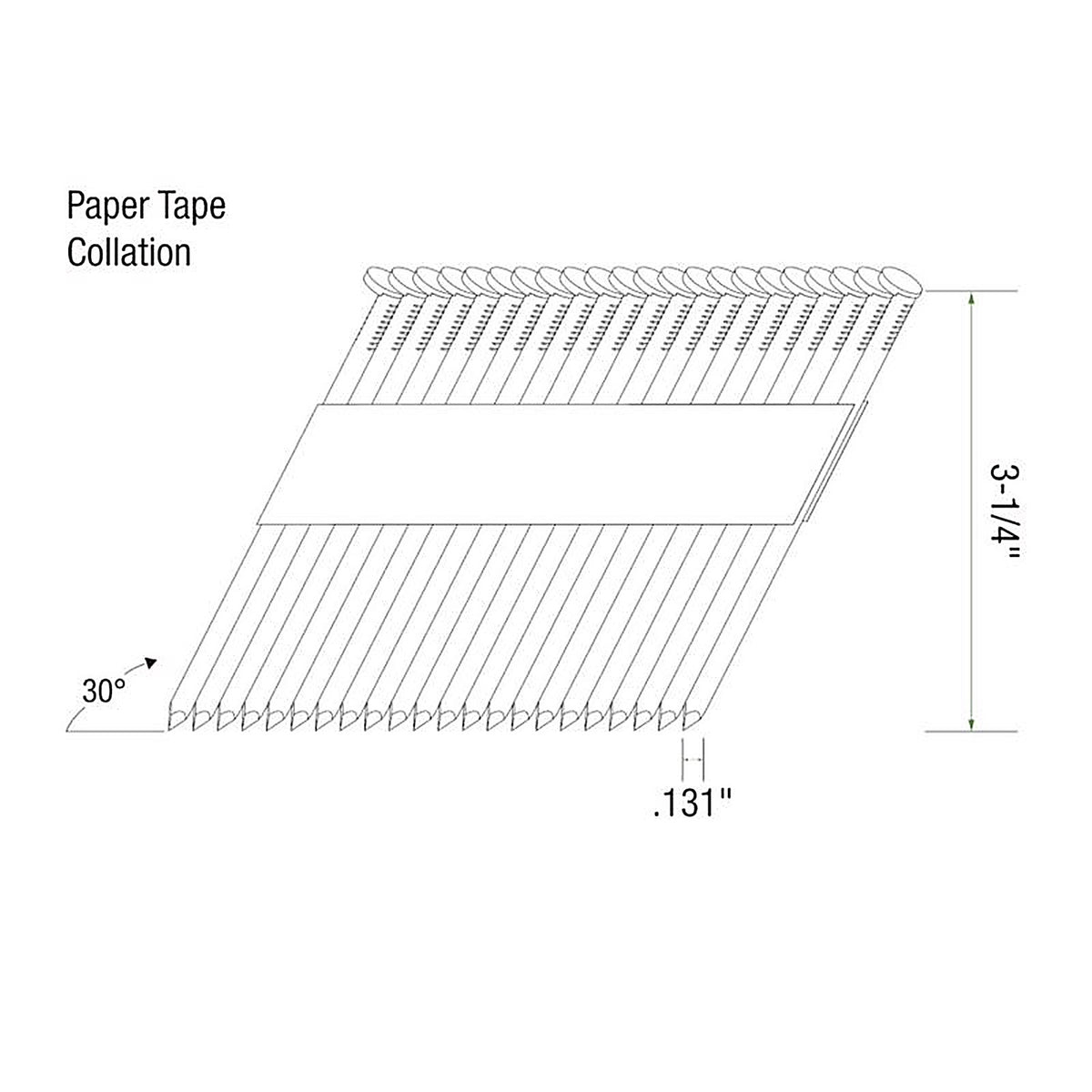 Grip-Rite GRSP12DZH4 3-1/4 in. Angled Strip Framing Nails 30 deg. Smooth Shank 4000/Pack