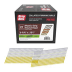 Grip-Rite GR034HG 3-1/4 in. 10 Ga. Angled Strip Framing Nails 21 deg. Smooth Shank 4000/Pack