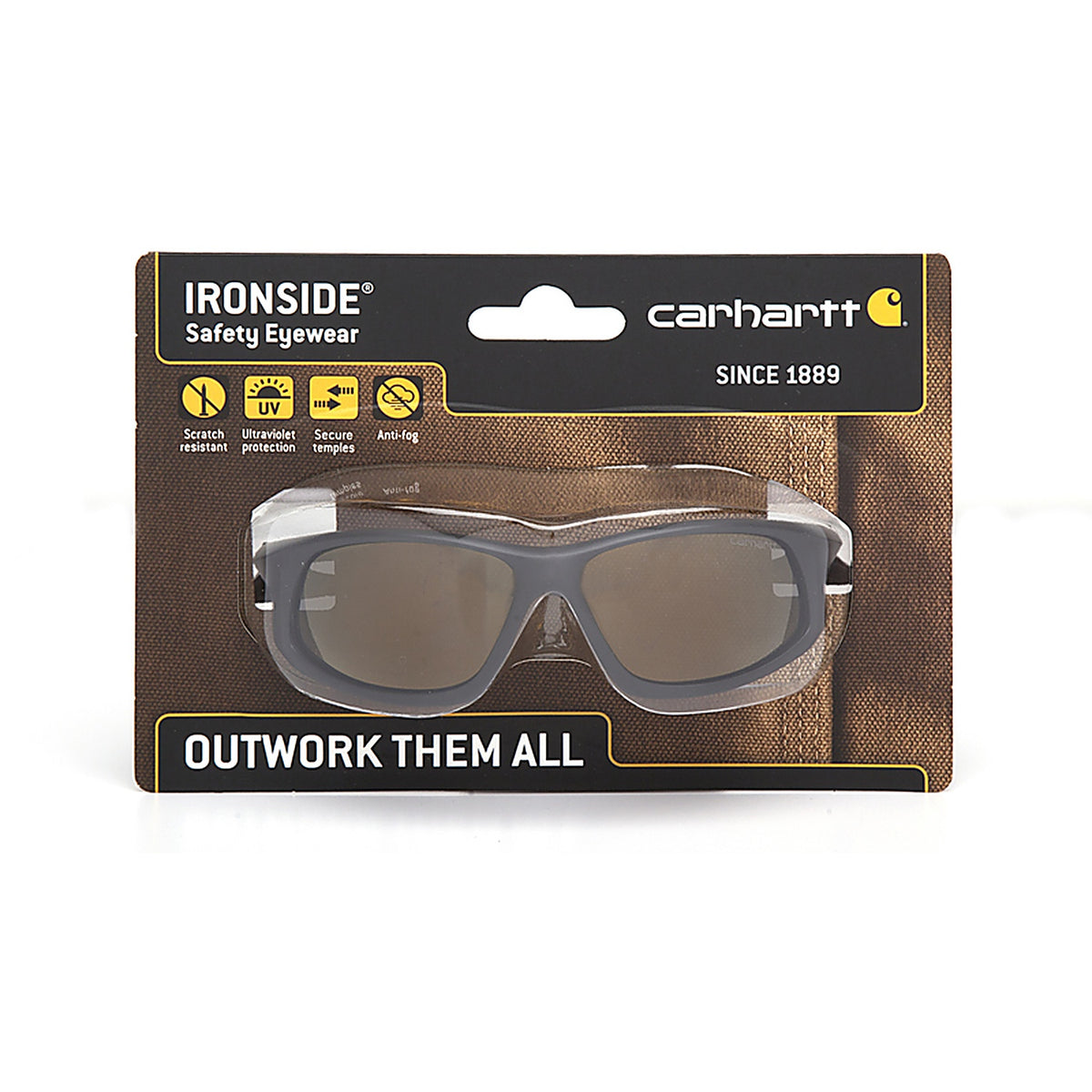 Carhartt CHB690DTCC Ironside Anti-Fog Safety Glasses Antique Mirror Lens Black Frame 1/pc.