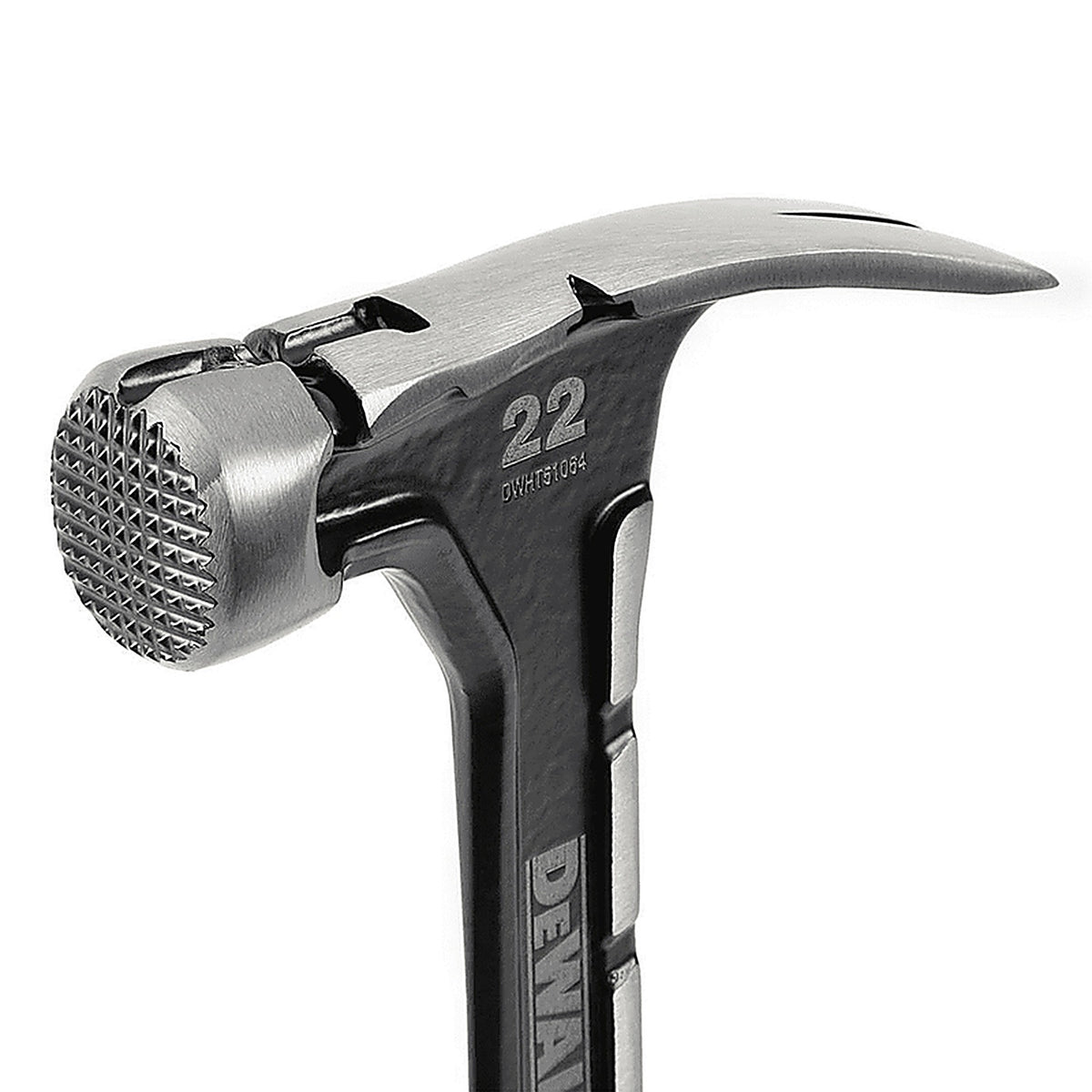 DeWalt DWHT51005 22 oz Checkered Face Claw Hammer 14 in. Steel Handle
