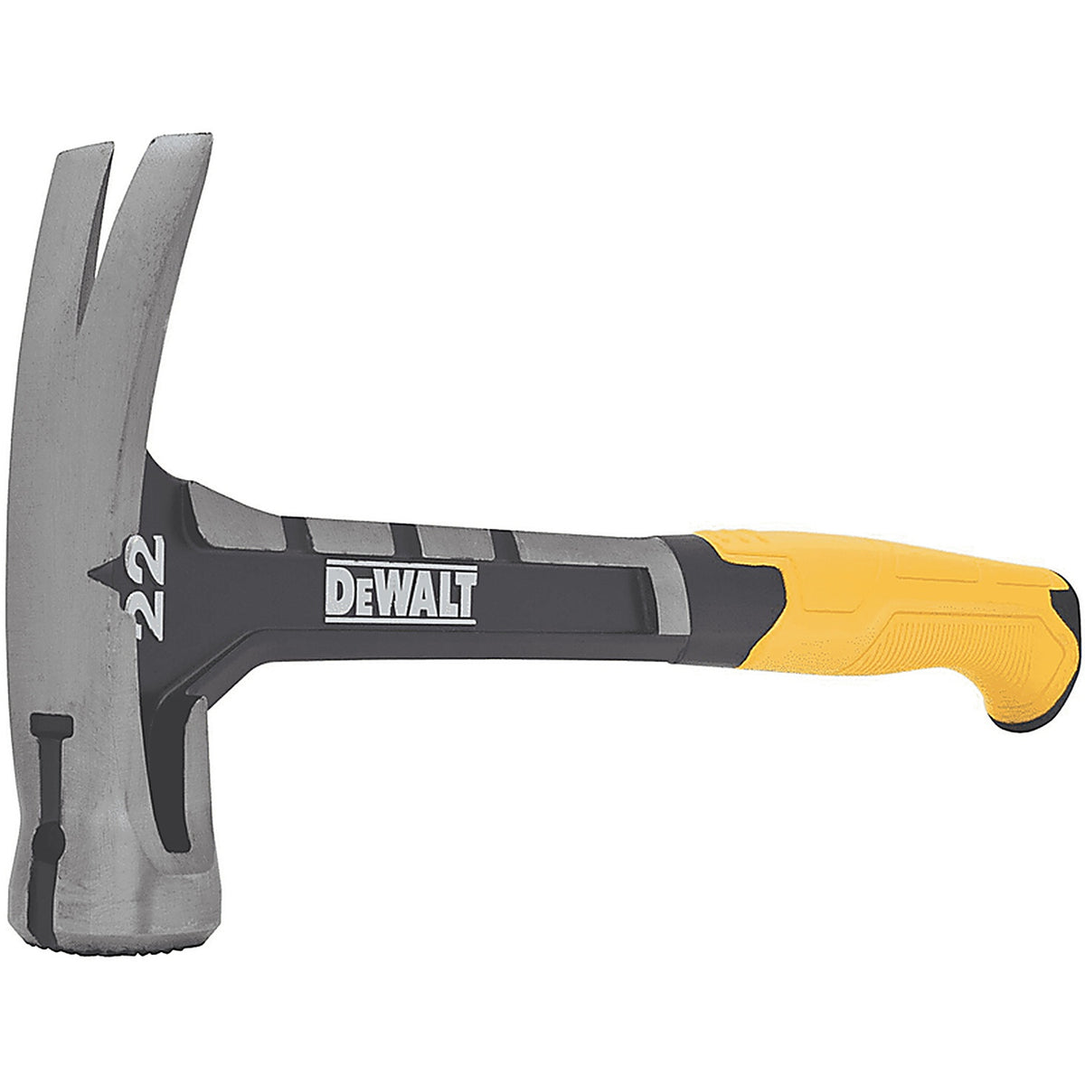 DeWalt DWHT51005 22 oz Checkered Face Claw Hammer 14 in. Steel Handle