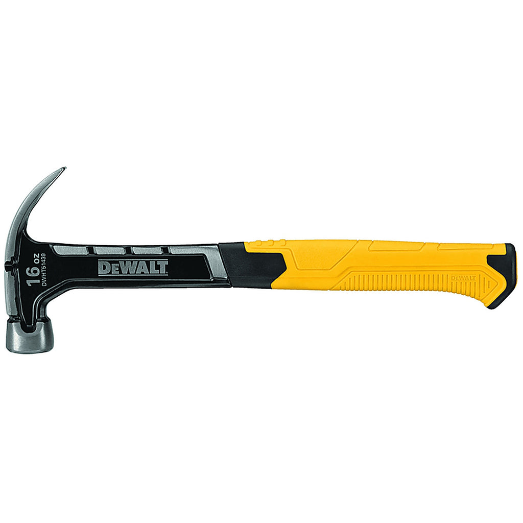 DeWalt DWHT51002 16 oz Smooth Face Curve Claw Hammer 11-3/4 in. Steel Handle