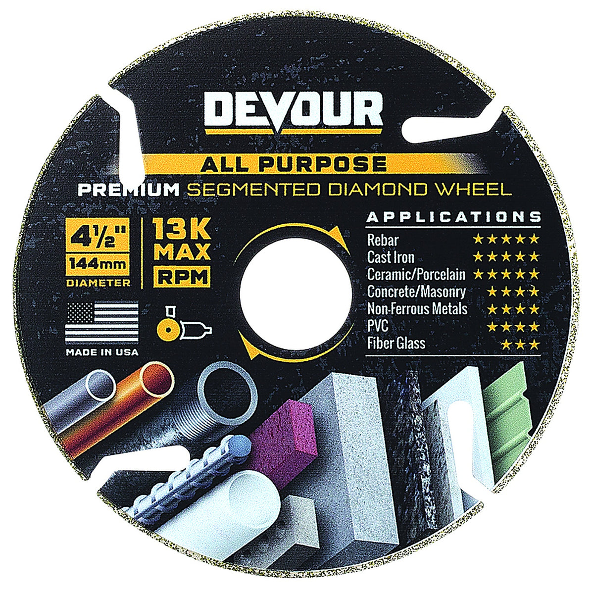 Nutek - NT045AP - Devour 4-1/2 In. D Diamond Segmented Cutting Wheel