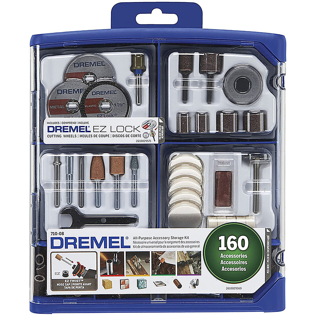 Dremel - 710-08 - Ez Lock All-Purpose Rotary Tool Accessory Kit 160 Piece
