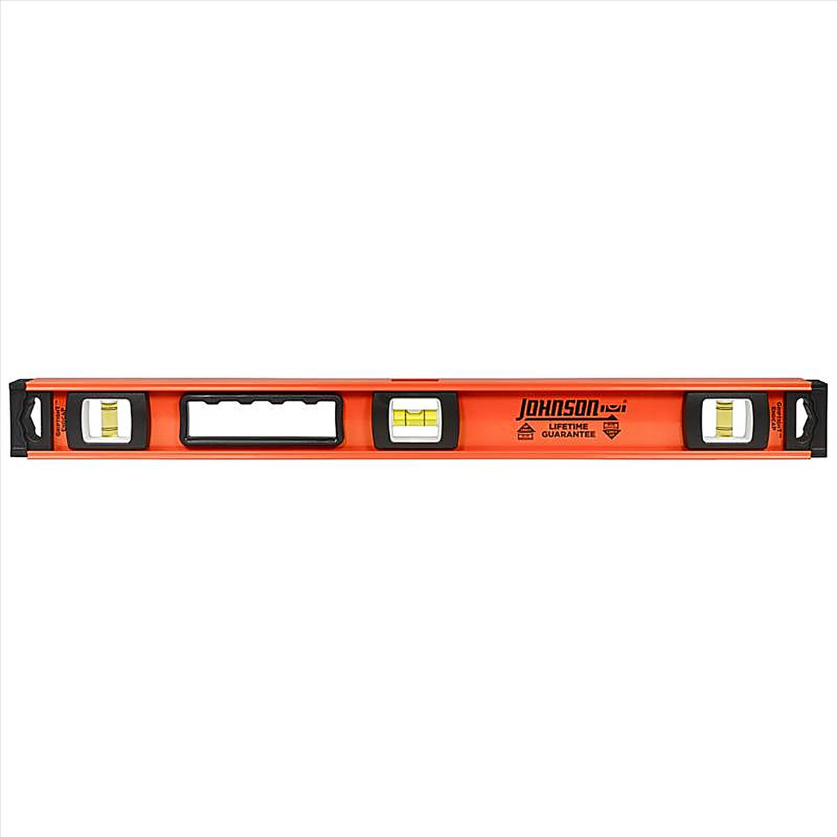 Johnson 1233-2400 24 in. Aluminum Heavy Duty I-Beam Level 3 vial