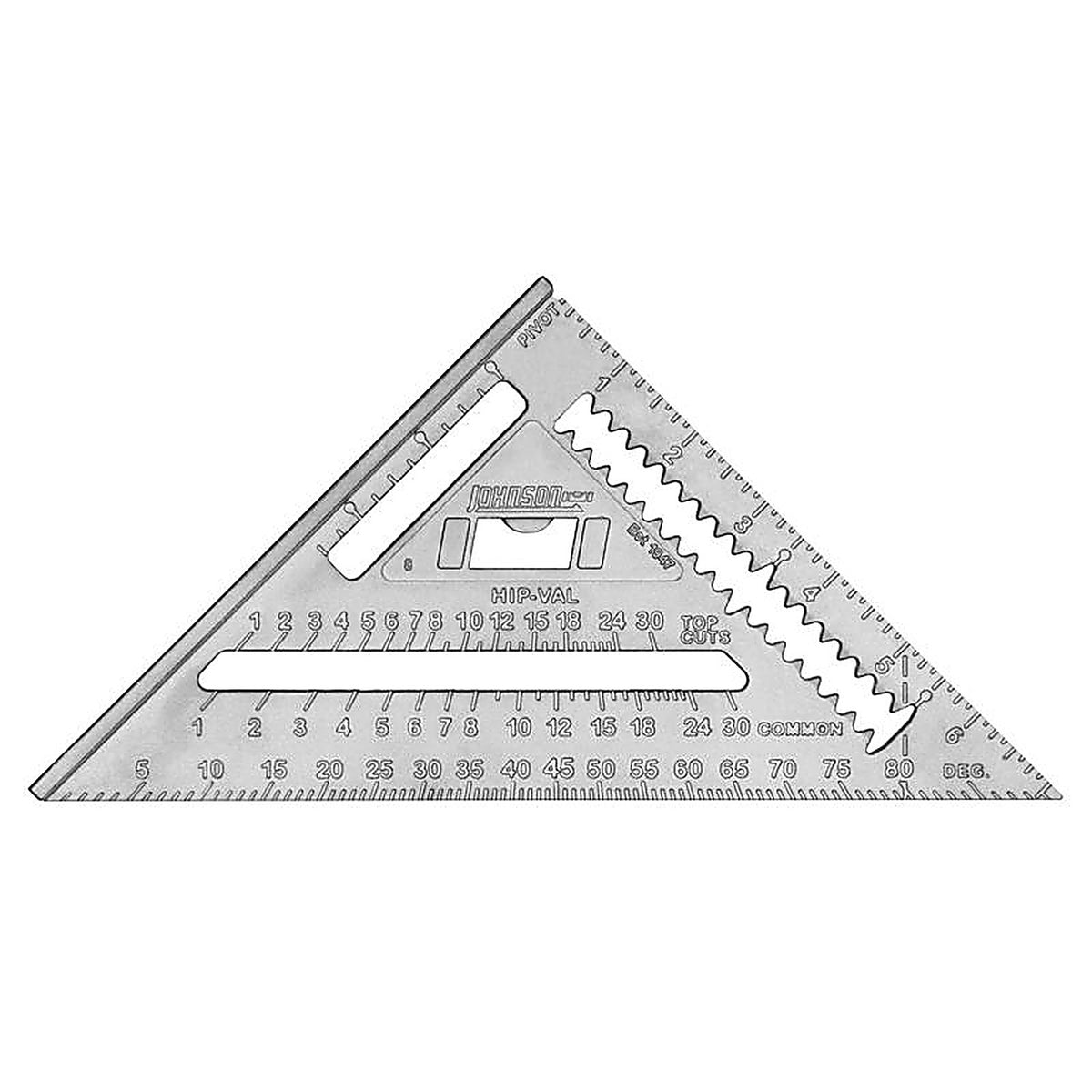 Johnson RAS-1B Johnny Square 7 in. L Aluminum Professional Rafter Square