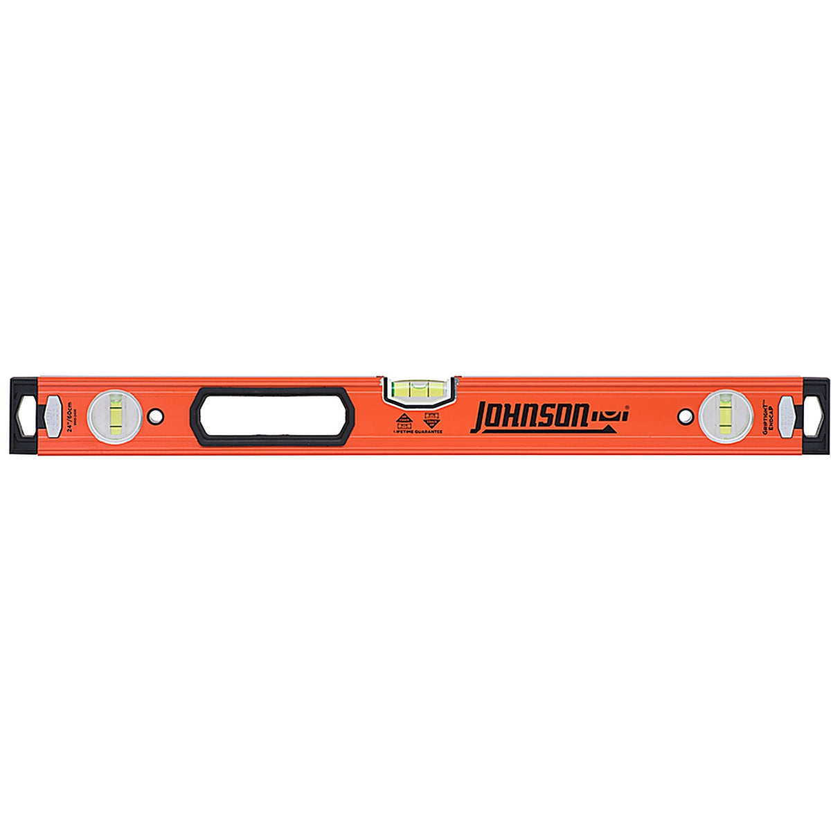 Johnson 9950-2400 24 in. Aluminum Heavy Duty Box Level 3 vial