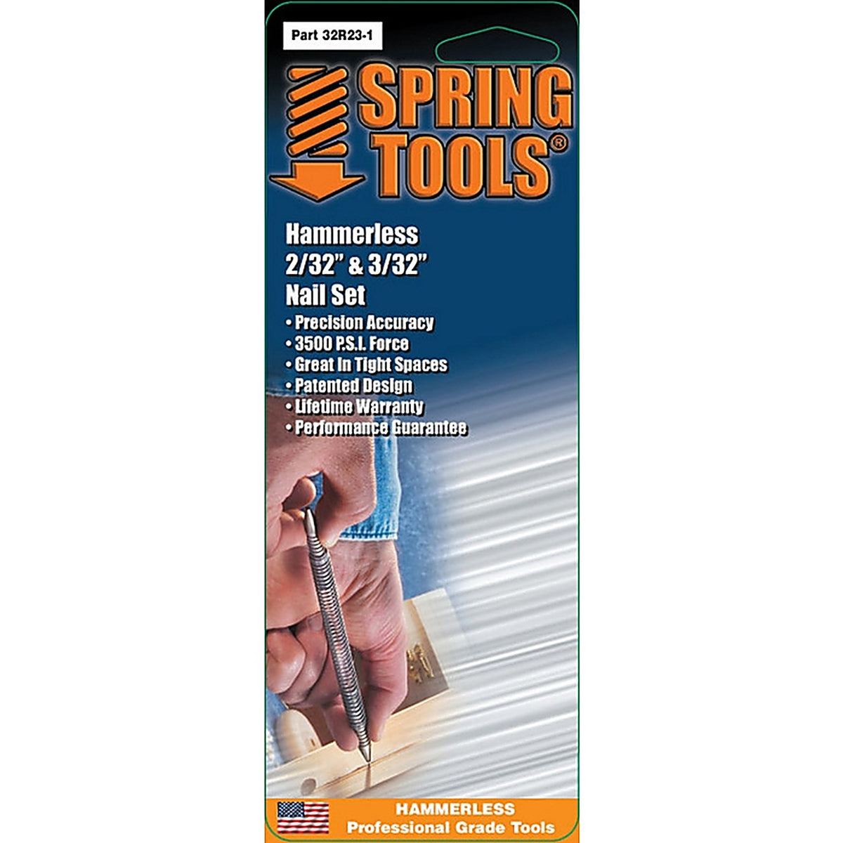 Spring Tools - 32R23-1 - 2/32 & 3/32 In. Double Ended Nail Set 1 Piece