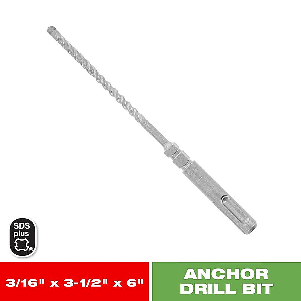 Diablo DMAPL2920 3/16 in. S X 6 in. L Carbide Hammer Drill Bit 1 pk
