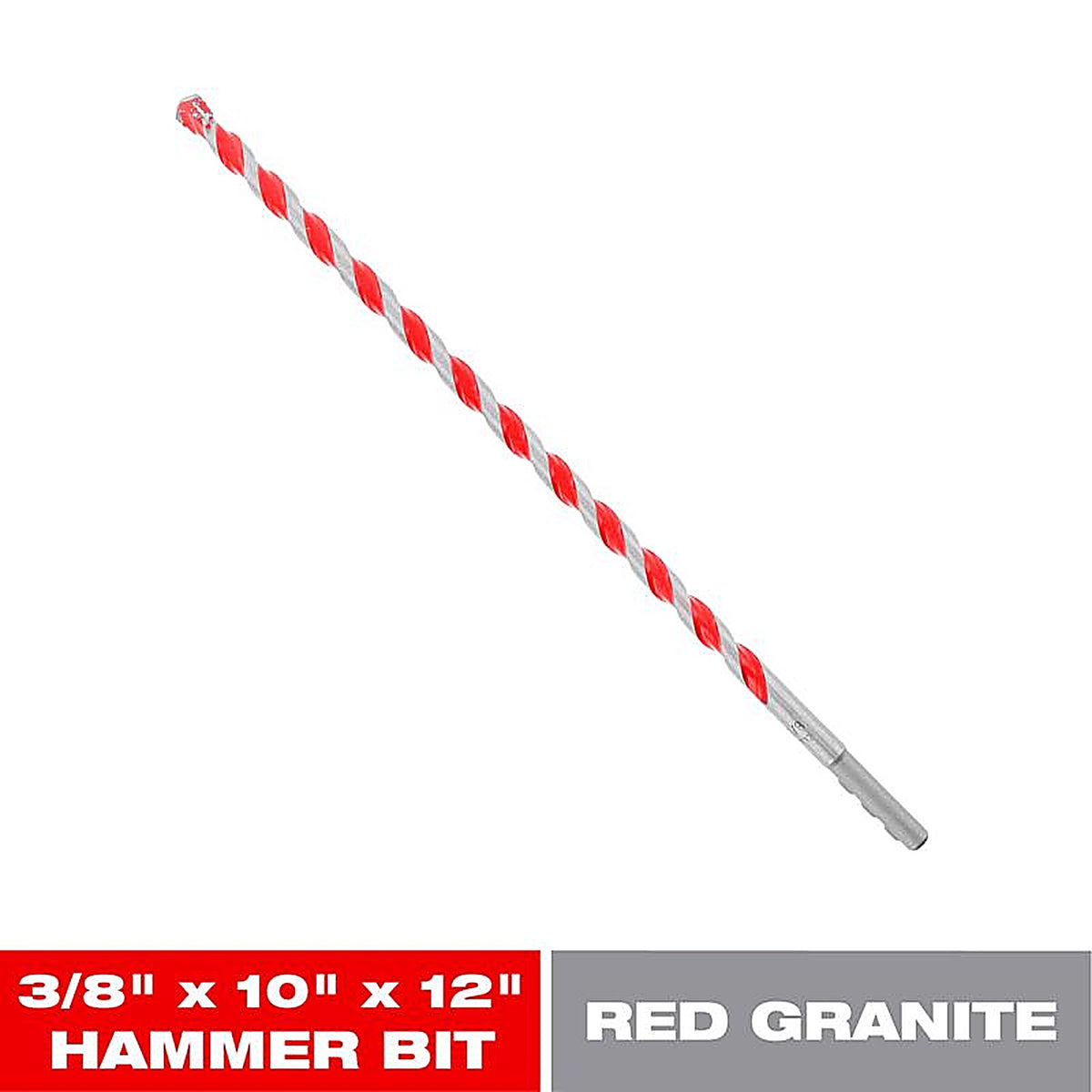 Diablo DMARG1130 SPEEDemon 3/8 in. S X 12 in. L Carbide Tipped Red Granite Hammer Drill Bit 1 pk