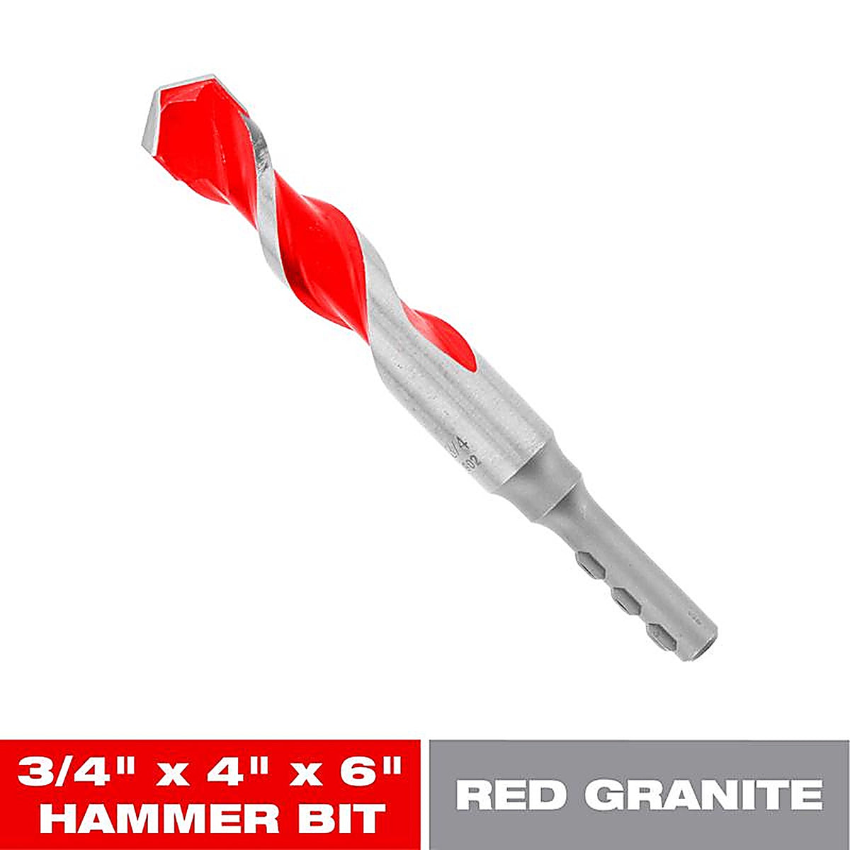 Diablo DMARG1190 SPEEDemon 3/4 in. S X 6 in. L Carbide Tipped Red Granite Hammer Drill Bit 1 pk