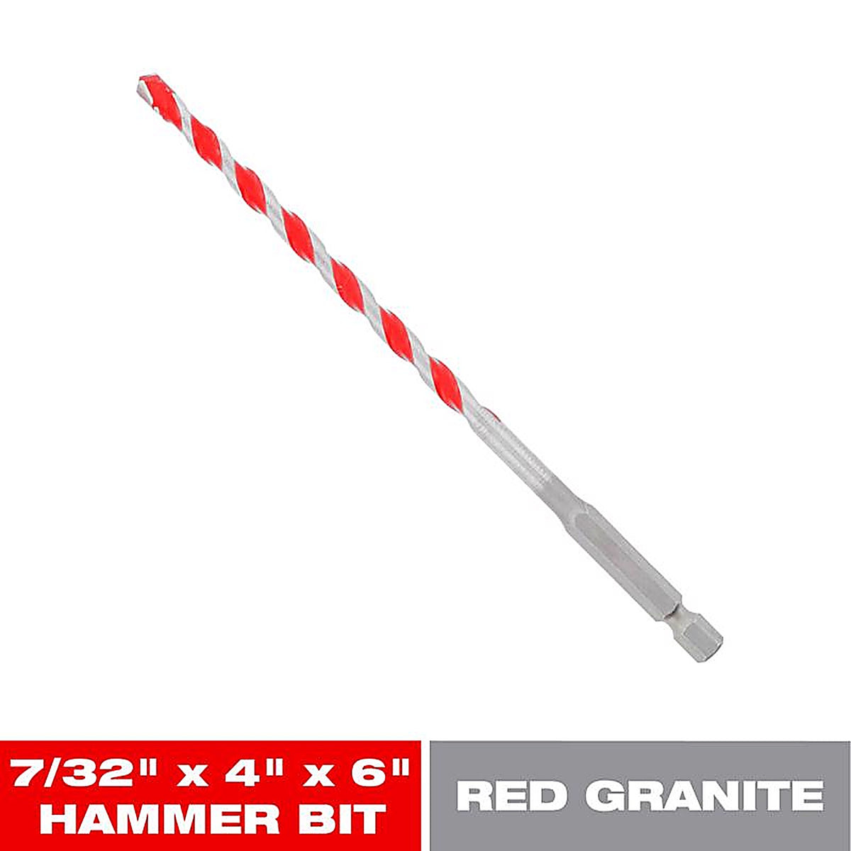 Diablo DMARG1060 SPEEDemon 7/32 in. S X 6 in. L Carbide Tipped Red Granite Hammer Bit 1 pk