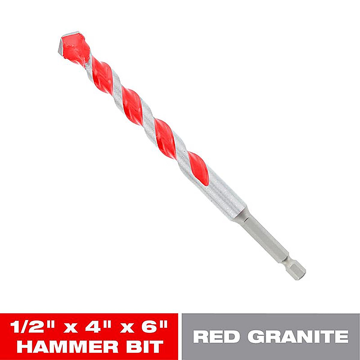 Diablo DMARG1150 SPEEDemon 1/2 in. X 6 in. L Carbide Tipped Red Granite Hammer Bit 1 pk