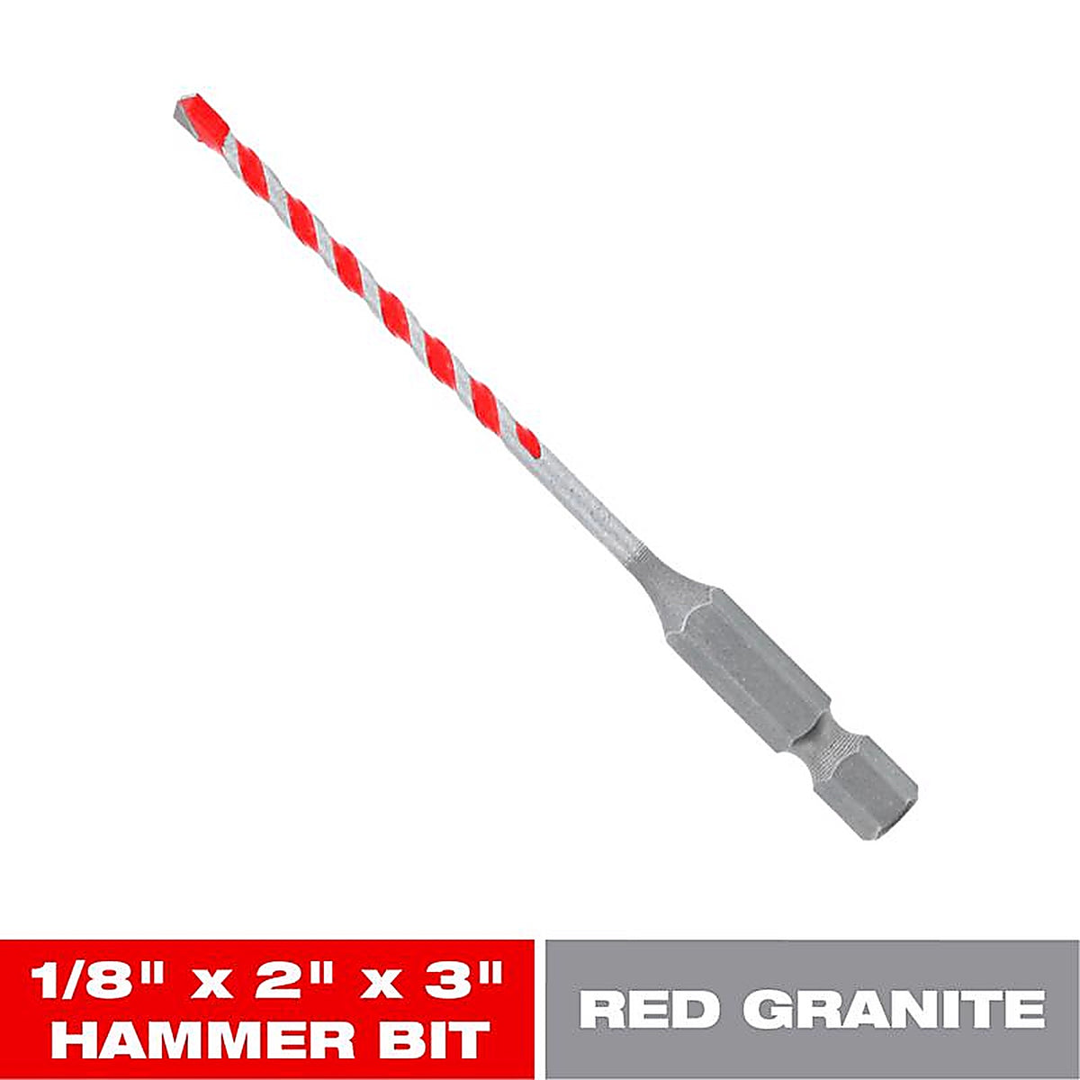 Diablo DMARG1010 SPEEDemon 1/8 in. S X 3 in. L Carbide Tipped Red Granite Hammer Bit 1 pk