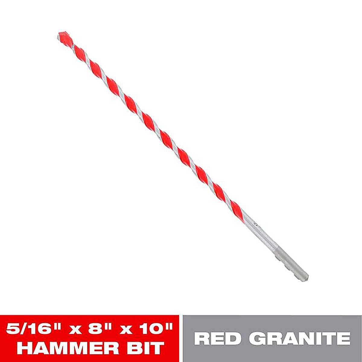 Diablo DMARG1110 SPEEDemon 5/16 in. S X 10 in. L Carbide Tipped Red Granite Hammer Bit 1 pk