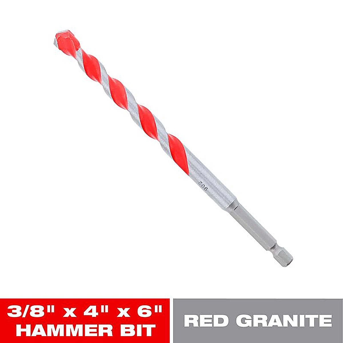 Diablo DMARG1120 SPEEDemon 3/8 in. X 6 in. L Carbide Tipped Red Granite Hammer Bit 1 pk