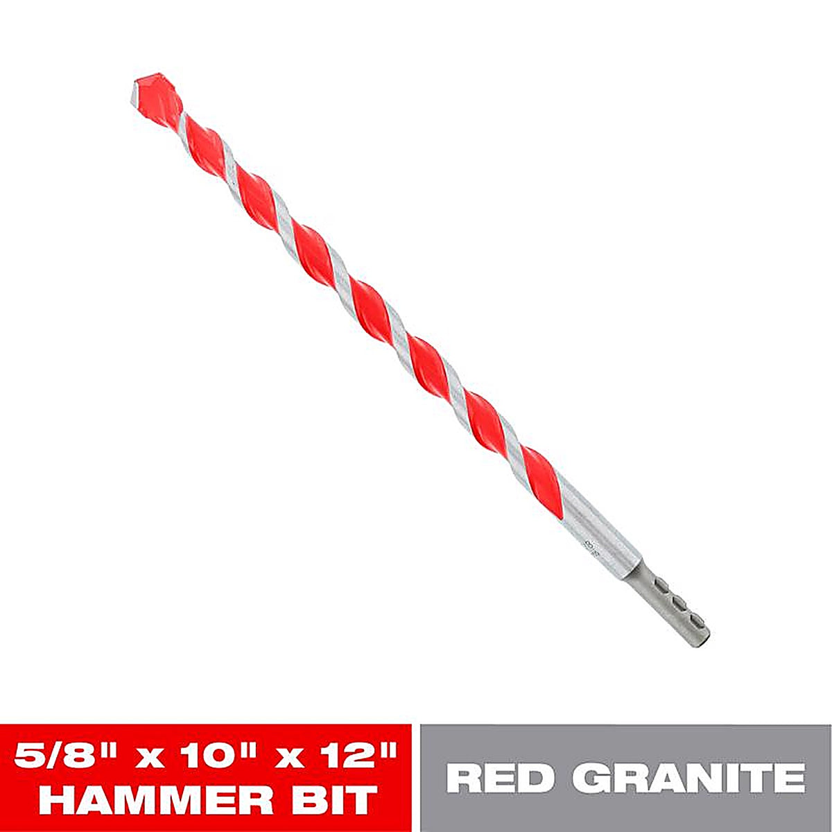 Diablo DMARG1180 SPEEDemon 5/8 in. S X 12 in. L Carbide Tipped Red Granite Hammer Bit 1 pk
