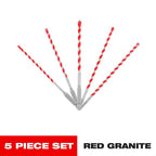Diablo DMARG1220-S5 SPEEDemon Carbide Tipped Red Granite Hammer Bit Set 5 pc