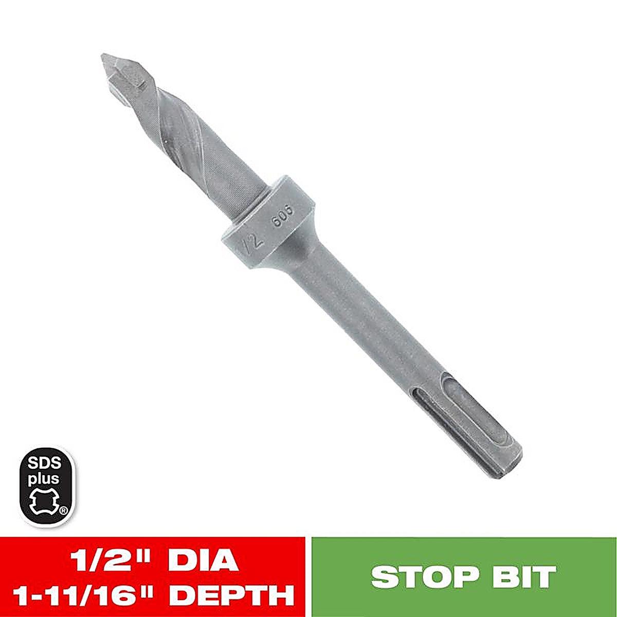 Diablo DMAST1030 1/2 in. S Carbide Tipped SDS-Plus Hammer Stop Bit 1 pk