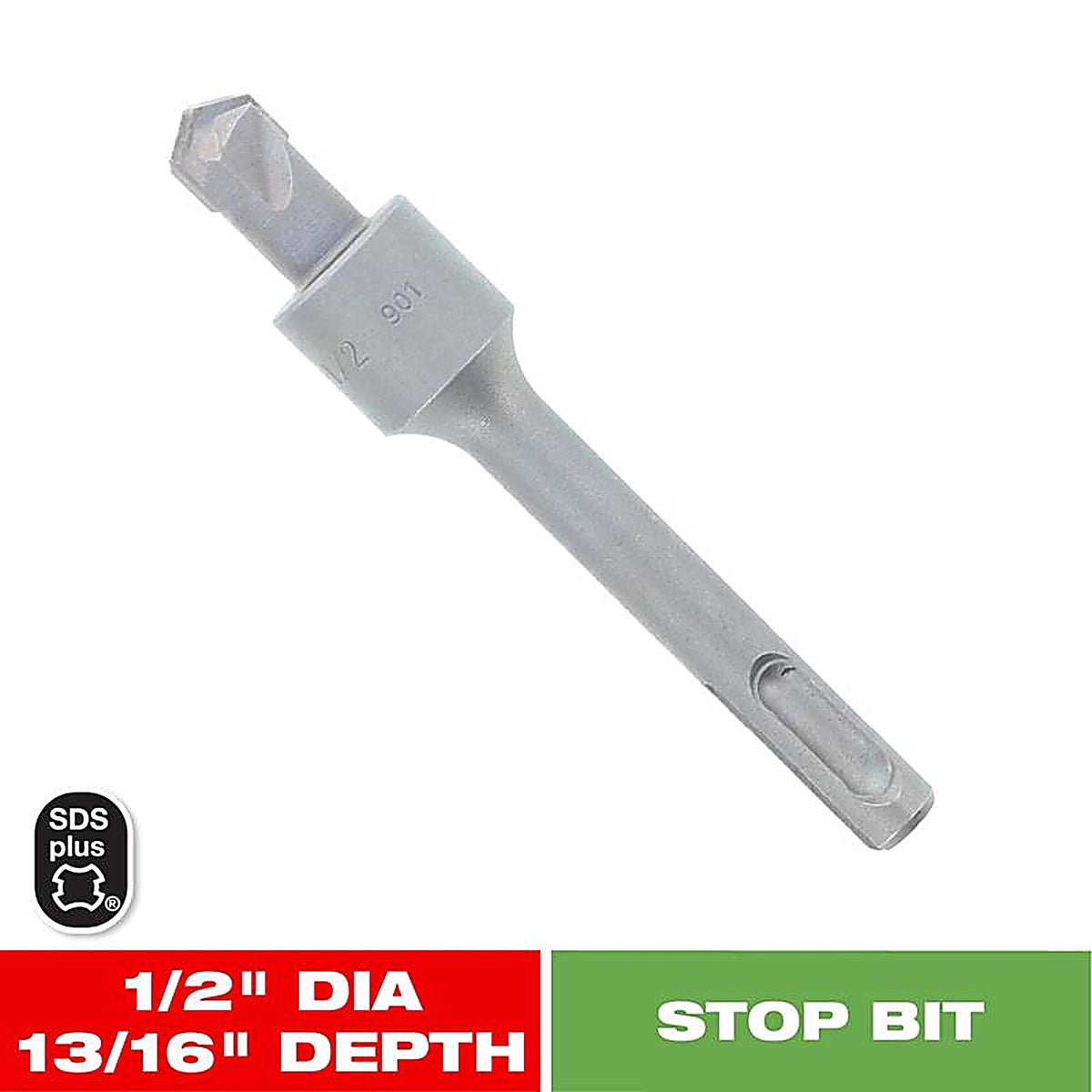 Diablo DMAST1020 1/2 in. S Carbide Tipped SDS-Plus Hammer Stop Bit 1 pk
