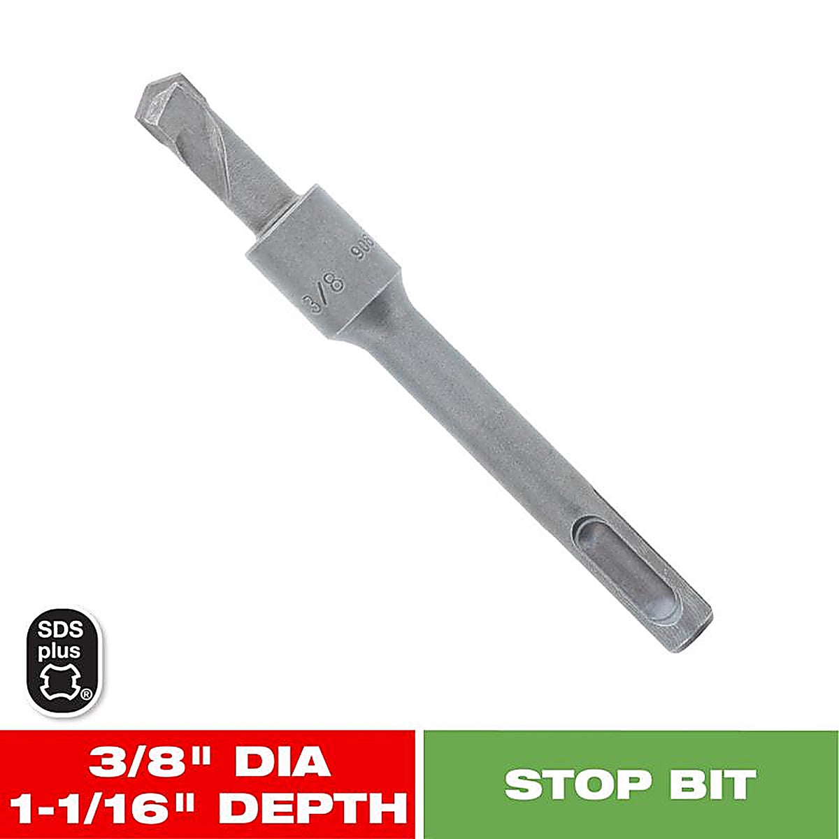 Diablo DMAST1010 3/8 in. S Carbide Tipped SDS-Plus Hammer Stop Bit 1 pk