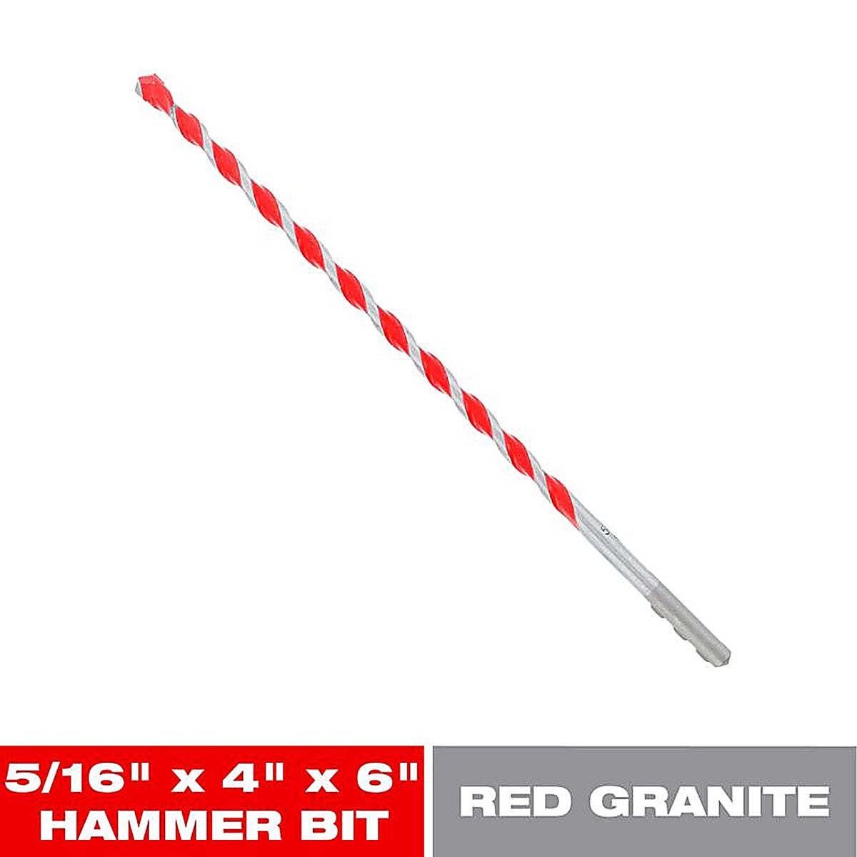 Diablo DMARG1100 SPEEDemon 5/16 in. S X 6 in. L Carbide Tipped Red Granite Hammer Bit 1 pk