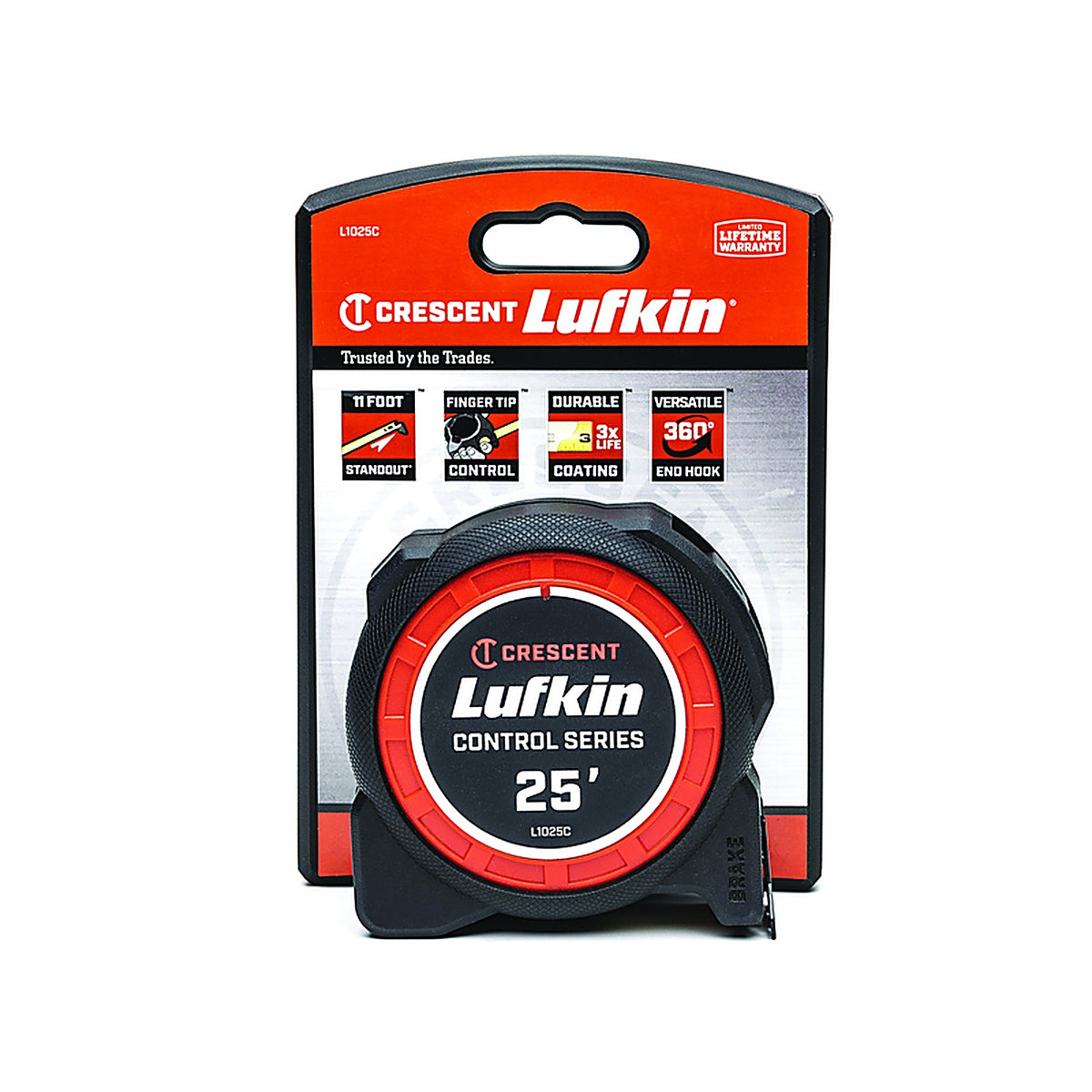 Crescent - L1025C-02 - Lufkin 25 Ft. L X 1-3/16 In. W Control Series Tape Measure 1 Pack
