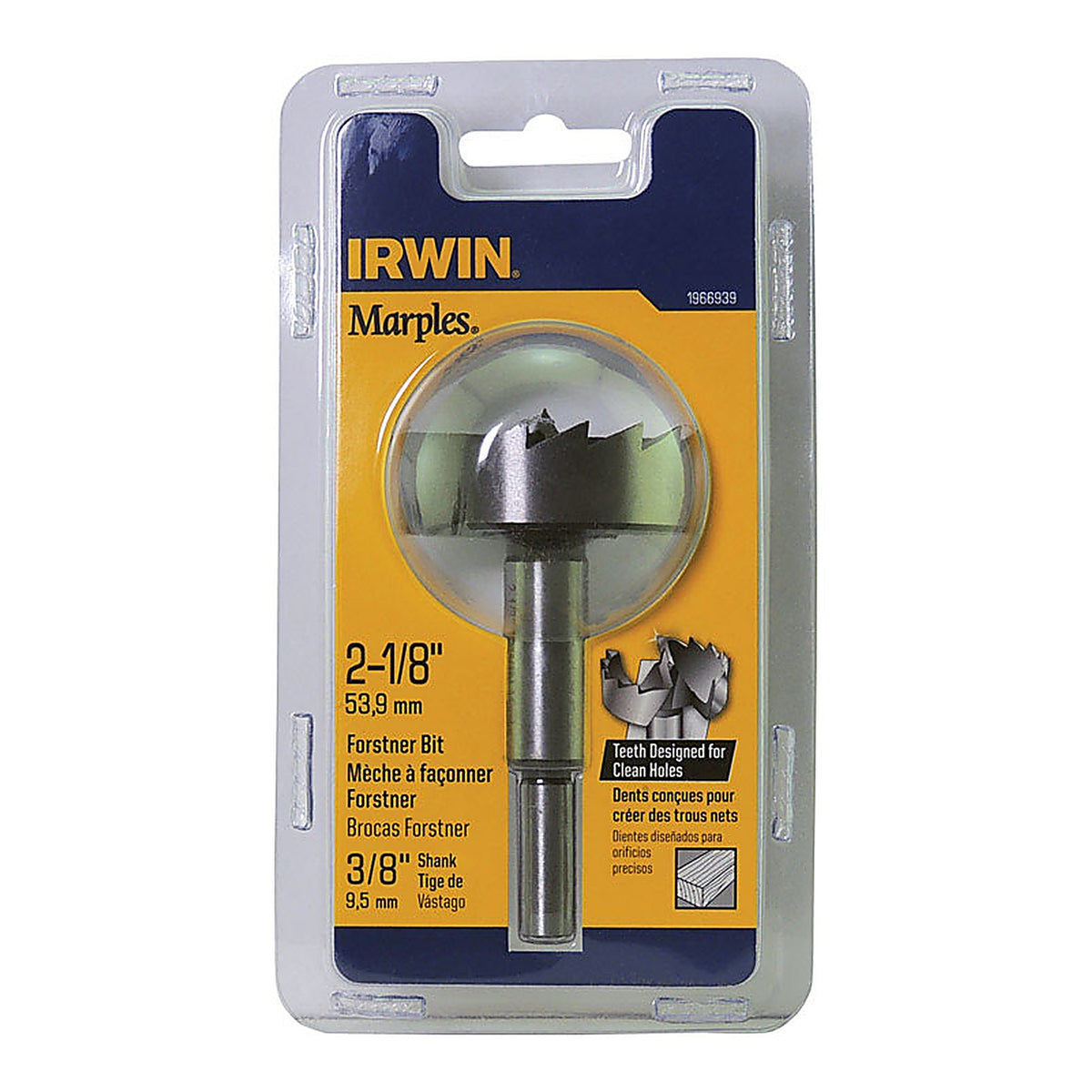 Irwin 1966939 Marples 2-1/8 in. x 4 in. L Carbon Steel Forstner Drill Bit 1/pc.