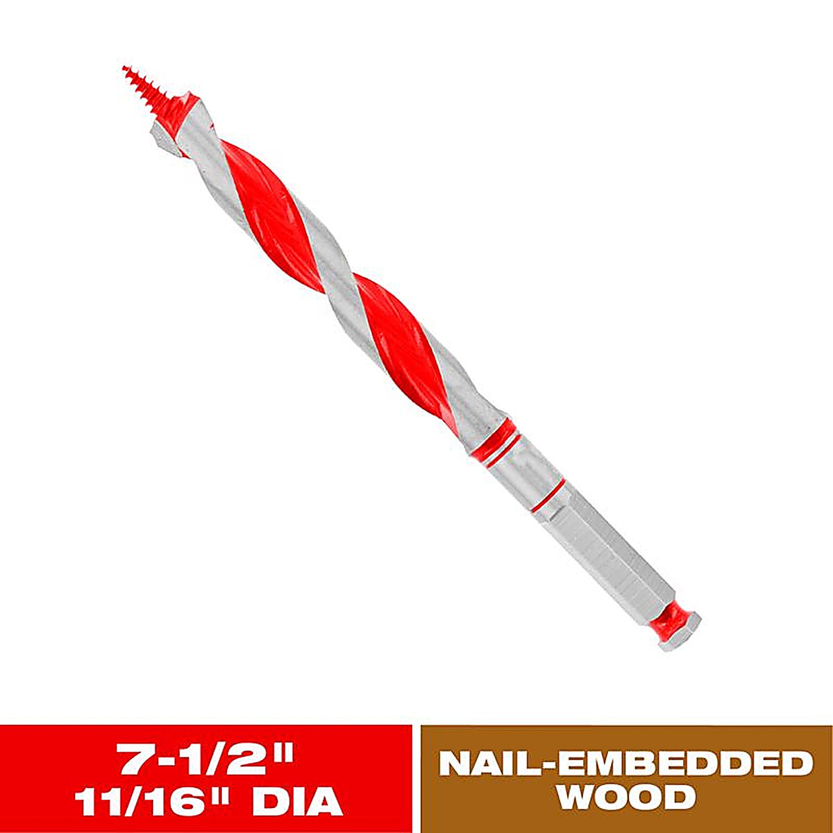 Diablo - DAG1080 - Dura-Tip 11/16 In. D X 7.5 In. L Auger Bit High Speed Steel 1 Piece